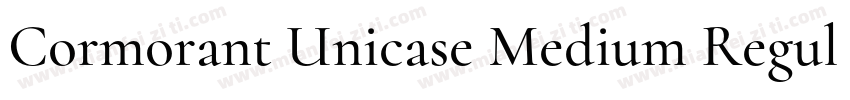 Cormorant Unicase Medium Regular字体转换